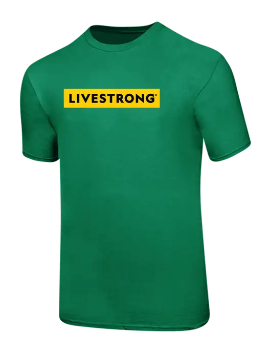 Ring Spun Kelly Green 4.5 oz T-Shirt w/LIVESTRONG Logo