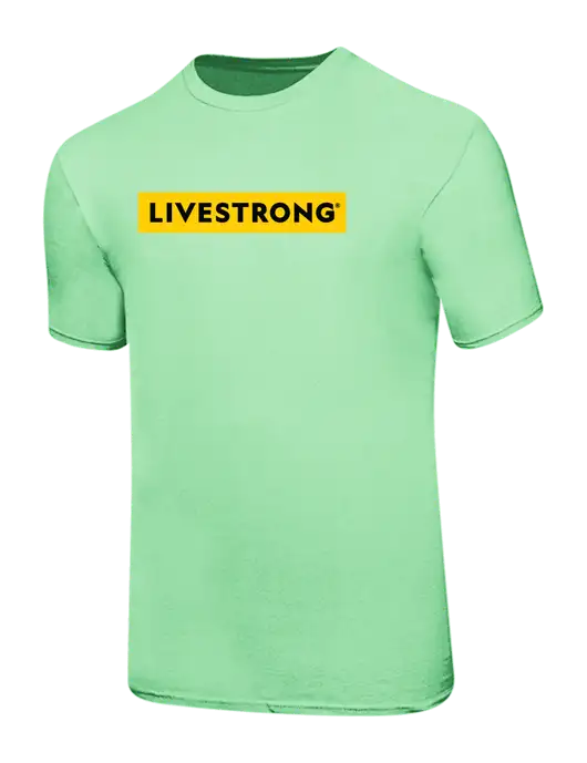 Ring Spun Light Green 4.5 oz T-Shirt w/LIVESTRONG Logo