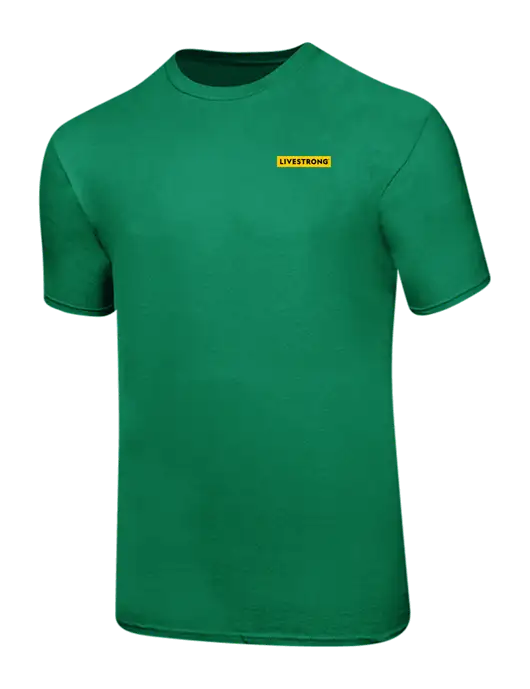 Ring Spun Kelly Green 4.5 oz T-Shirt w/LIVESTRONG Logo