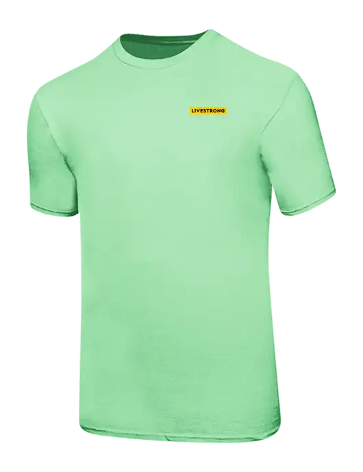Ring Spun Light Green 4.5 oz T-Shirt w/LIVESTRONG Logo