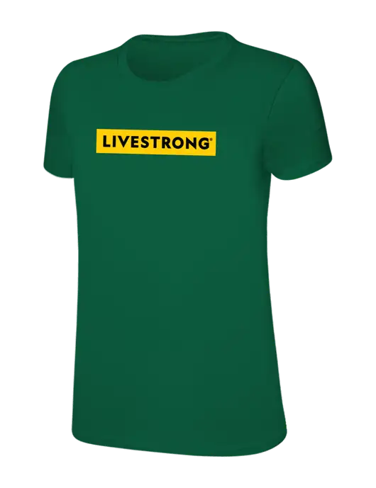Womens Ring Spun Kelly Green 4.5 oz T-Shirt w/LIVESTRONG Logo
