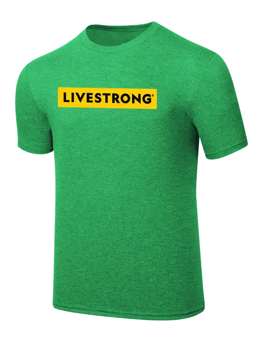 Simply Soft Kelly Green Frost 4.5oz  Poly/Combed Ring Spun Cotton T-Shirt w/LIVESTRONG Logo