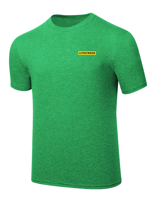 Simply Soft Kelly Green Frost 4.5oz  Poly/Combed Ring Spun Cotton T-Shirt w/LIVESTRONG Logo
