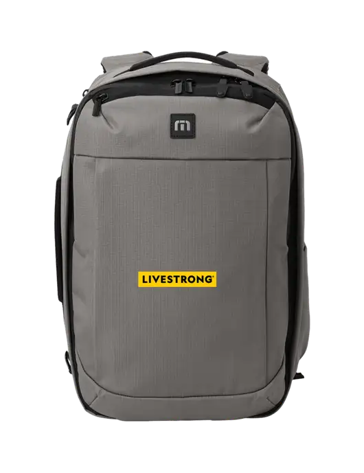 TravisMathew Medium Grey Convertible Backpack w/LIVESTRONG Logo