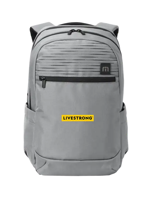 TravisMathew Light Grey Approach Backpack w/LIVESTRONG Logo