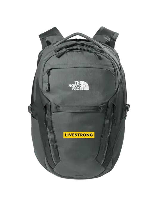 The North Face 31L Royal Arch Dark Medium Grey Backpack w/LIVESTRONG Logo