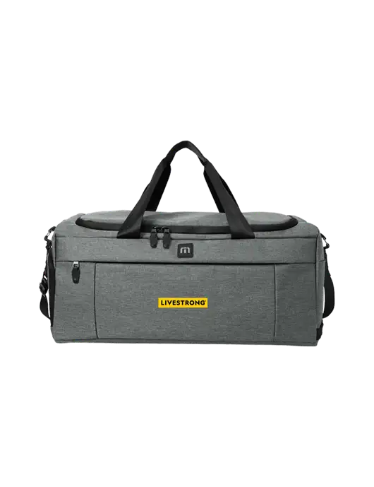 TravisMathew Dark Grey Heather Duration Duffel w/LIVESTRONG Logo
