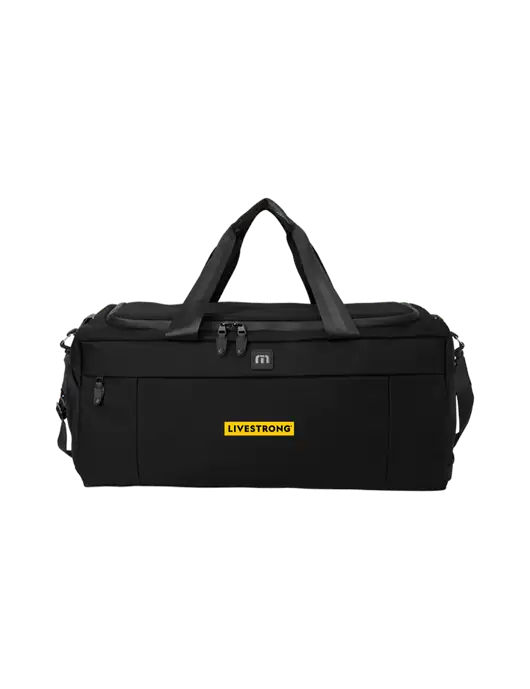 TravisMathew Black Duration Duffel w/LIVESTRONG Logo