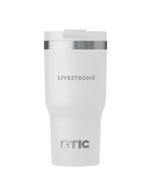 RTIC Essential 30 oz White Tumbler w/LIVESTRONG Logo