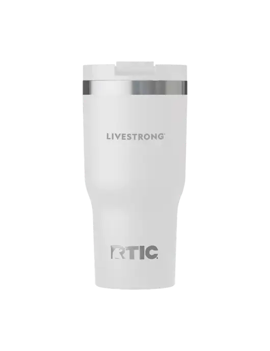 RTIC Essential 20 oz White Tumbler w/LIVESTRONG Logo