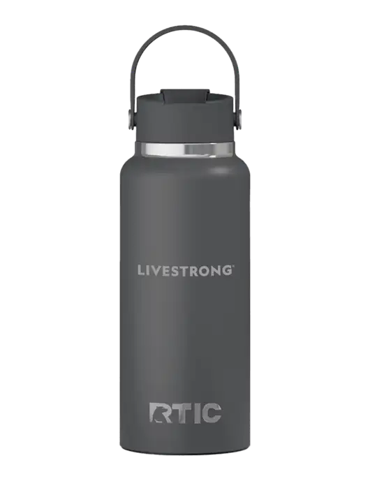 RTIC Outback 32 oz Charcoal Bottle w/LIVESTRONG Logo
