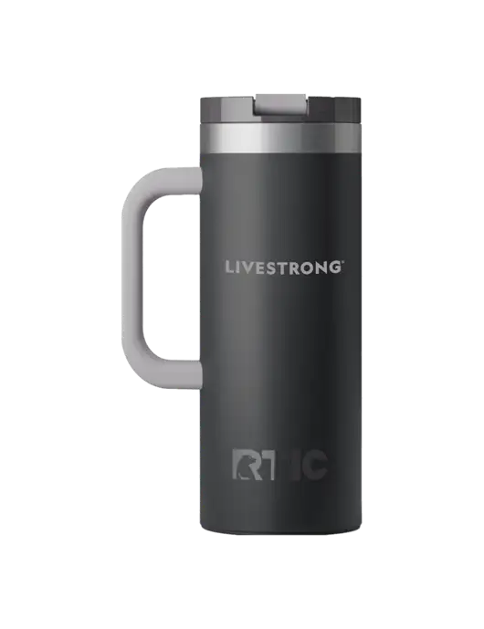 RTIC Road Trip 20 oz Charcoal Travel Mug w/LIVESTRONG Logo