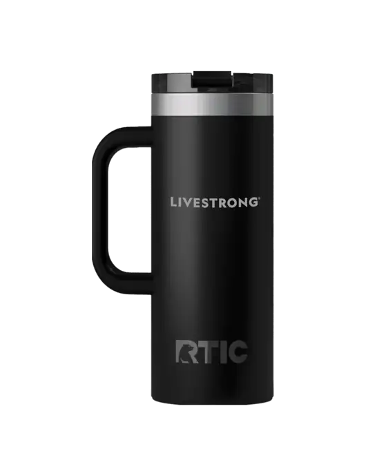 RTIC Road Trip 20 oz Black Travel Mug w/LIVESTRONG Logo