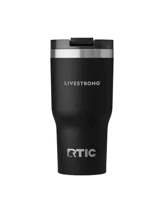 RTIC Essential 20 oz Black Tumbler w/LIVESTRONG Logo