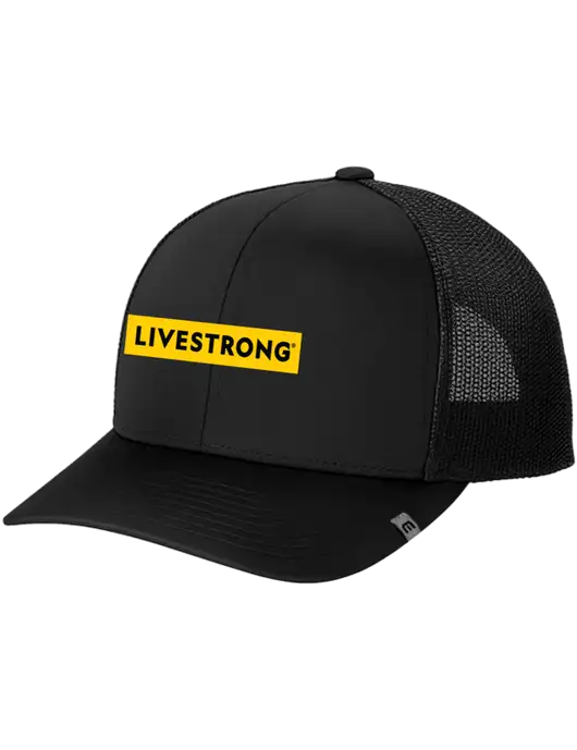 TravisMathew Black Cruz Trucker Cap w/LIVESTRONG Logo