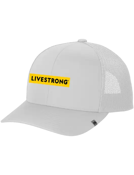 TravisMathew White Cruz Trucker Cap w/LIVESTRONG Logo