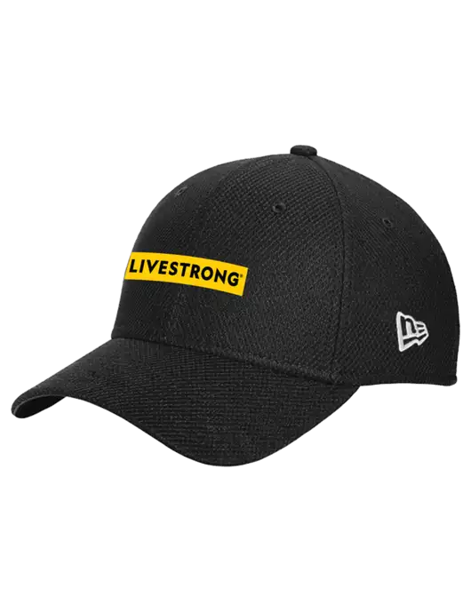 New Era Diamond Era Black Stretch Cap w/LIVESTRONG Logo