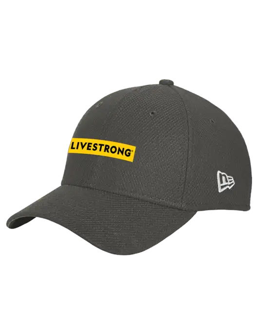 New Era Diamond Era Very Dark Grey Stretch Cap w/LIVESTRONG Logo