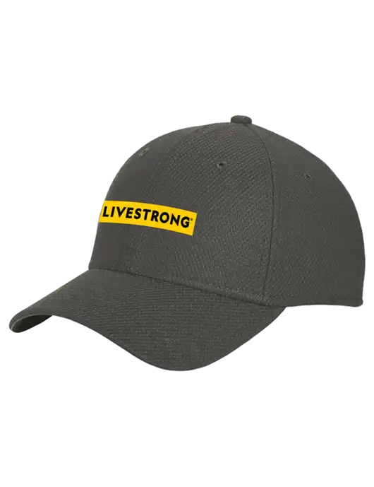 New Era Diamond Era Very Dark Grey Stretch Cap w/LIVESTRONG Logo