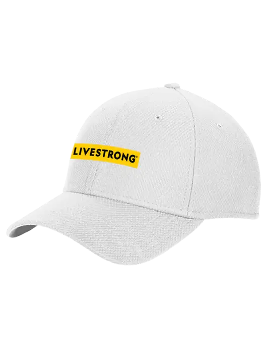 New Era Diamond Era White Stretch Cap w/LIVESTRONG Logo