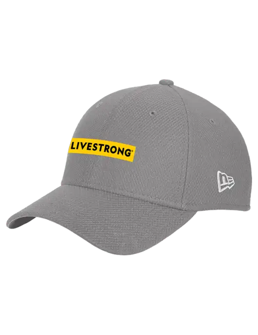 New Era Diamond Era Medium Grey Stretch Cap w/LIVESTRONG Logo