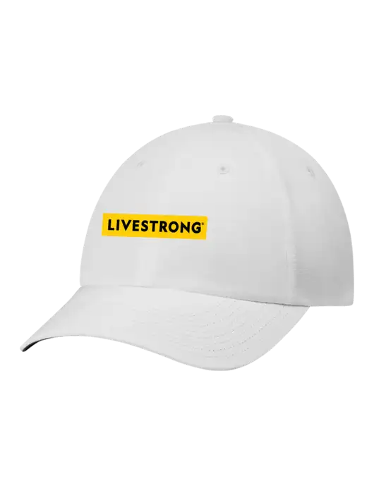 Richardson Relaxed Performance Lite White Cap w/LIVESTRONG Logo