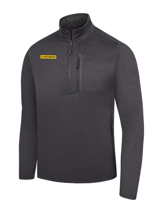 The North Face Dark Grey Heather Skyline 1/2-Zip Fleece w/LIVESTRONG Logo