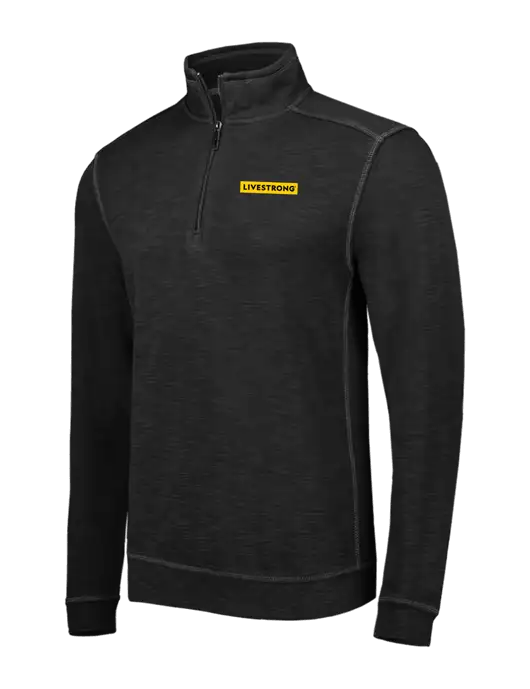 Tommy Bahama Black Tobago Bay 1/2 Zip w/LIVESTRONG Logo