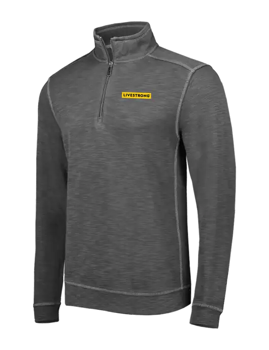 Tommy Bahama Dark Grey Tobago Bay 1/2 Zip w/LIVESTRONG Logo