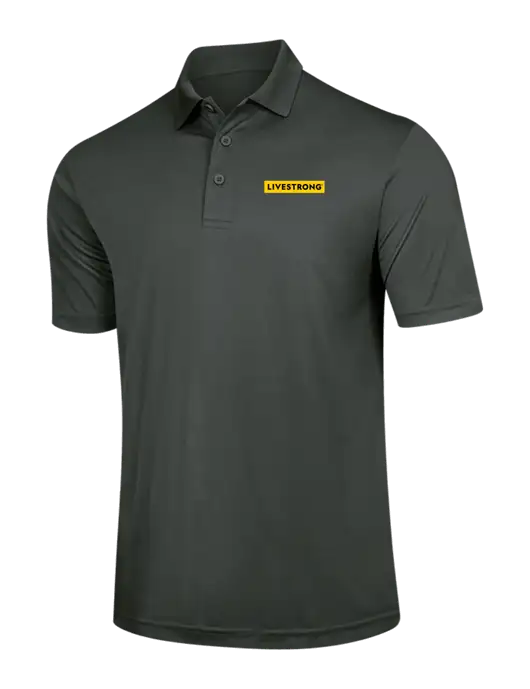 Dark Grey PosiCharge Competitor Polo w/LIVESTRONG Logo
