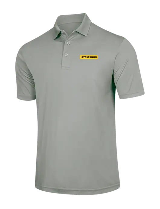 Silver PosiCharge Competitor Polo w/LIVESTRONG Logo