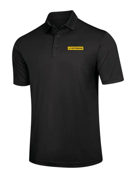 Black PosiCharge Competitor Polo w/LIVESTRONG Logo