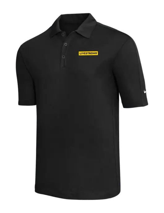 Nike Black Tech Sport Dri-FIT Polo w/LIVESTRONG Logo