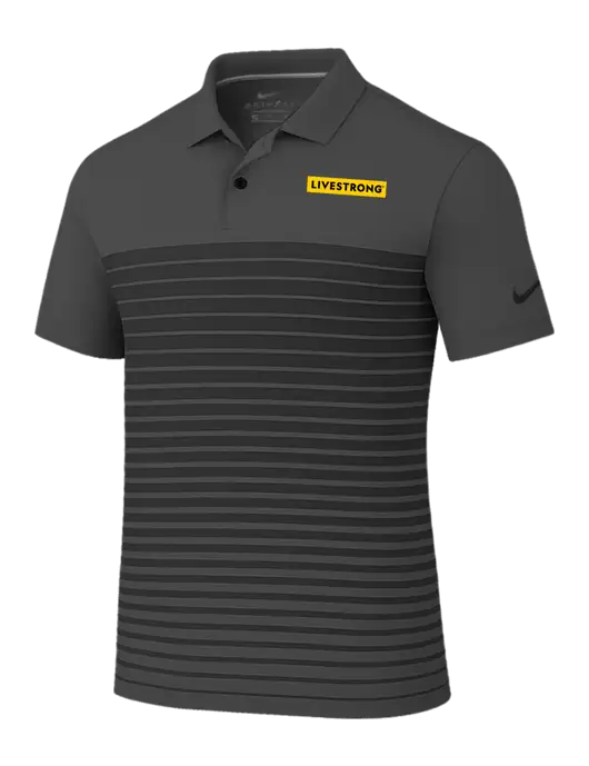 Nike Dark Grey Dri-FIT Vapor Block Polo w/LIVESTRONG Logo