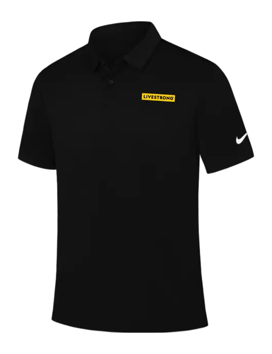 Nike Black Dry Essential Solid Polo w/LIVESTRONG Logo
