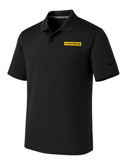 Nike Black Dri-FIT Vapor Jacquard Polo w/LIVESTRONG Logo