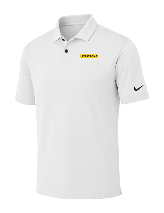 Nike White Dri-FIT Vapor Polo w/LIVESTRONG Logo