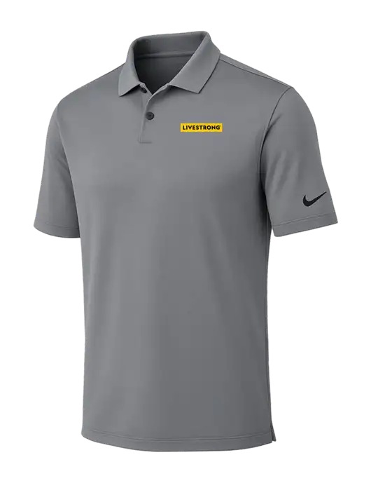 Nike Medium Grey Dri-FIT Vapor Polo w/LIVESTRONG Logo