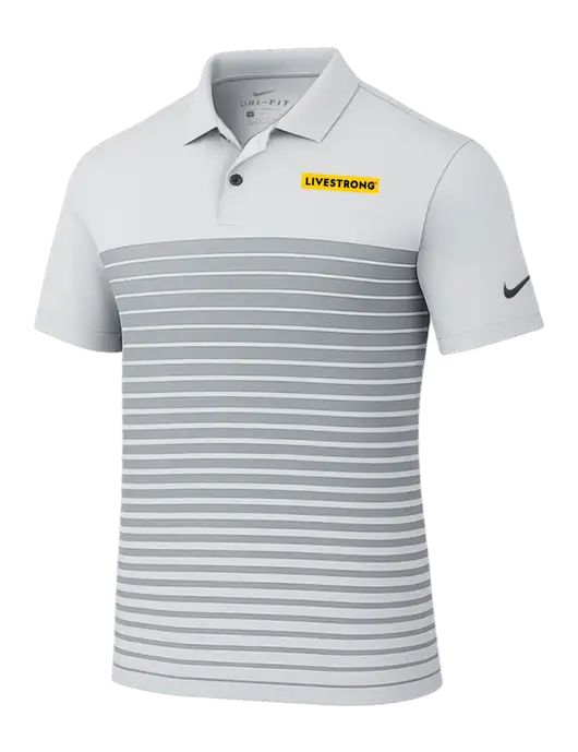 Nike Light Grey Dri-FIT Vapor Block Polo w/LIVESTRONG Logo