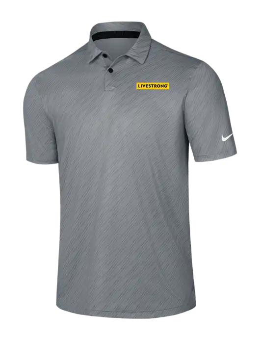 Nike Medium Grey Vapor Dash Polo w/LIVESTRONG Logo