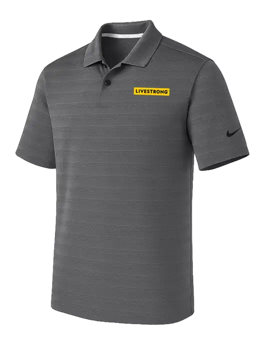Nike Dark Medium Grey Dri-FIT Vapor Jacquard Polo w/LIVESTRONG Logo