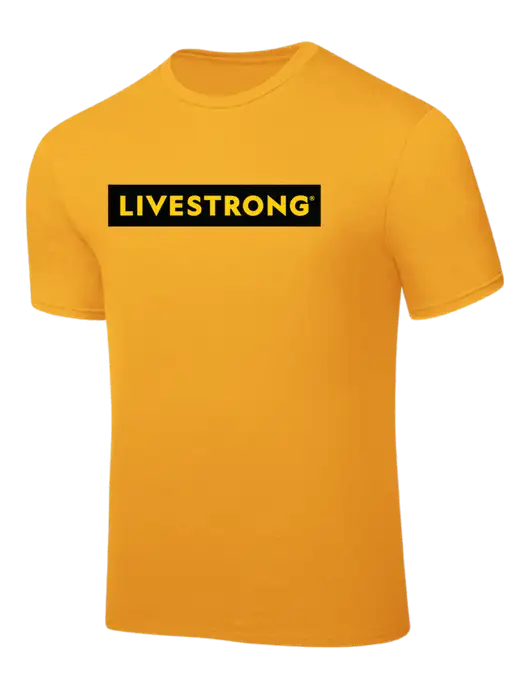 Yellow Gold PosiCharge Competitor Tee w/LIVESTRONG Logo