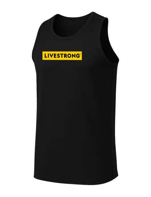 Black PosiCharge Competitor Racerback Tank w/LIVESTRONG Logo