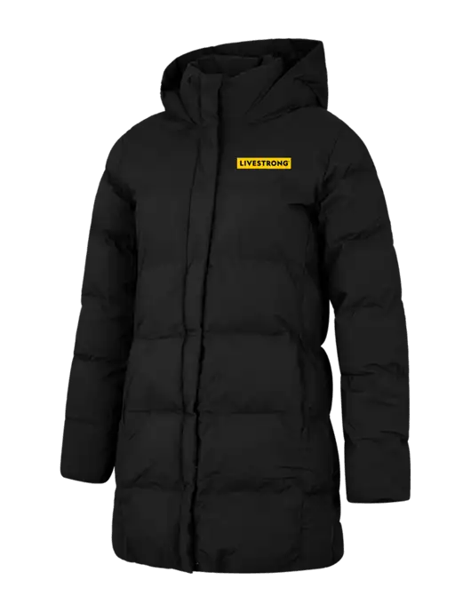 Mercer+Mettle Womens Deep Black Puffy Parka  w/LIVESTRONG Logo