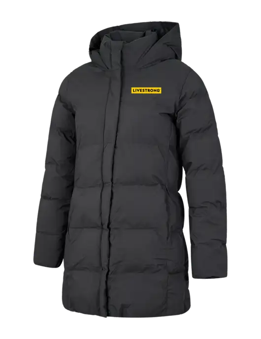 Mercer+Mettle Womens Dark Grey Puffy Parka  w/LIVESTRONG Logo