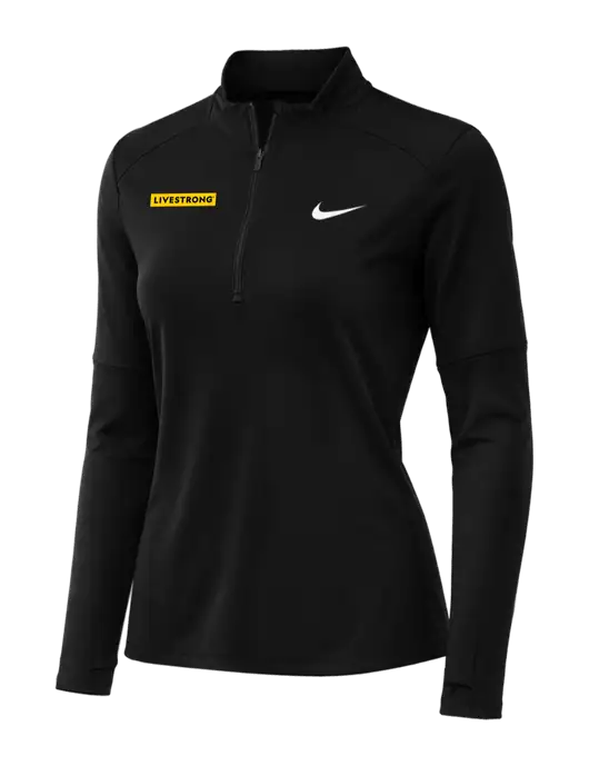 Nike Black Womens Dri-FIT Element 1/2-Zip Pullover w/LIVESTRONG Logo