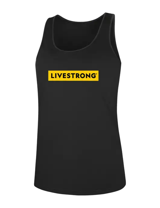 Womens Black PosiCharge Competitor Racerback Tank w/LIVESTRONG Logo