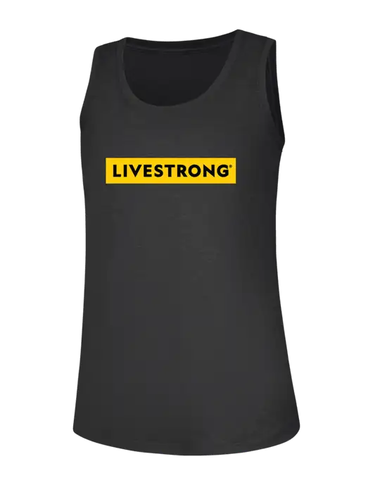Womens Black Frost Perfect Tri Racerback Tank w/LIVESTRONG Logo