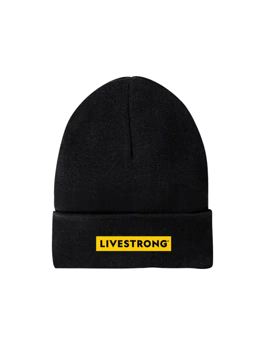 Recycled Black Beanie w/LIVESTRONG Logo