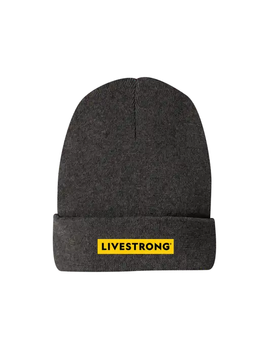 Recycled Charcoal Heather Beanie w/LIVESTRONG Logo